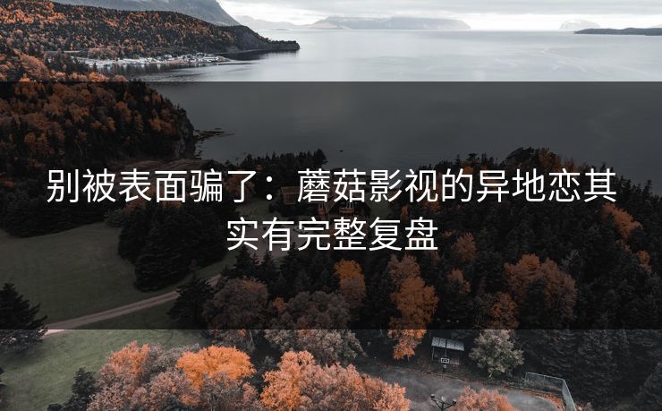 别被表面骗了：蘑菇影视的异地恋其实有完整复盘